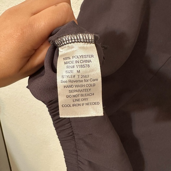 🍩PENELOPE🍩 Brown Cold Shoulder Rhinestone Stud Detail Batwing Top - Picture 7 of 11